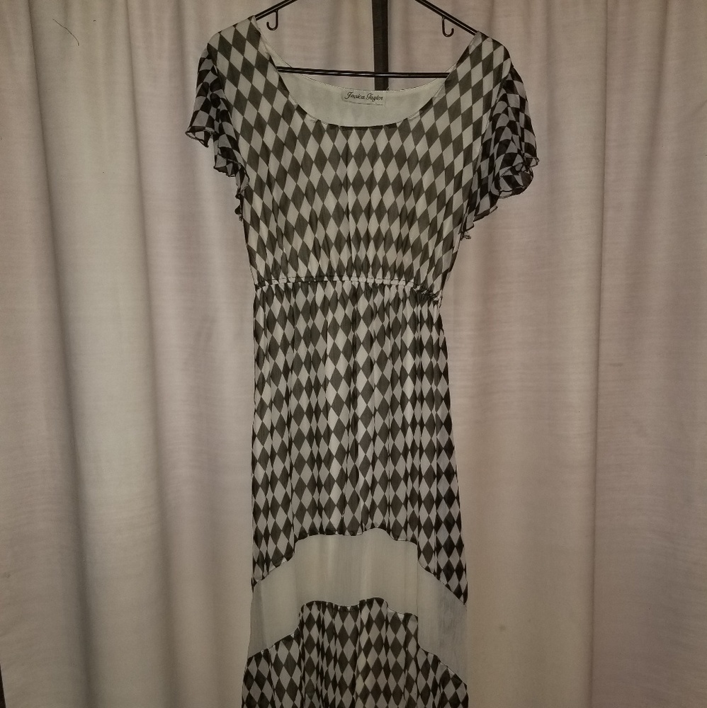 Black and white checkered dress